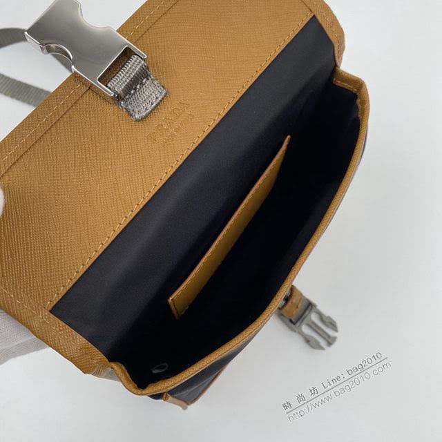 prada男包 普拉達新款迷你造型手機包 2ZH108 Prada情侶款單肩斜挎小包 prada手機包  pyd2375